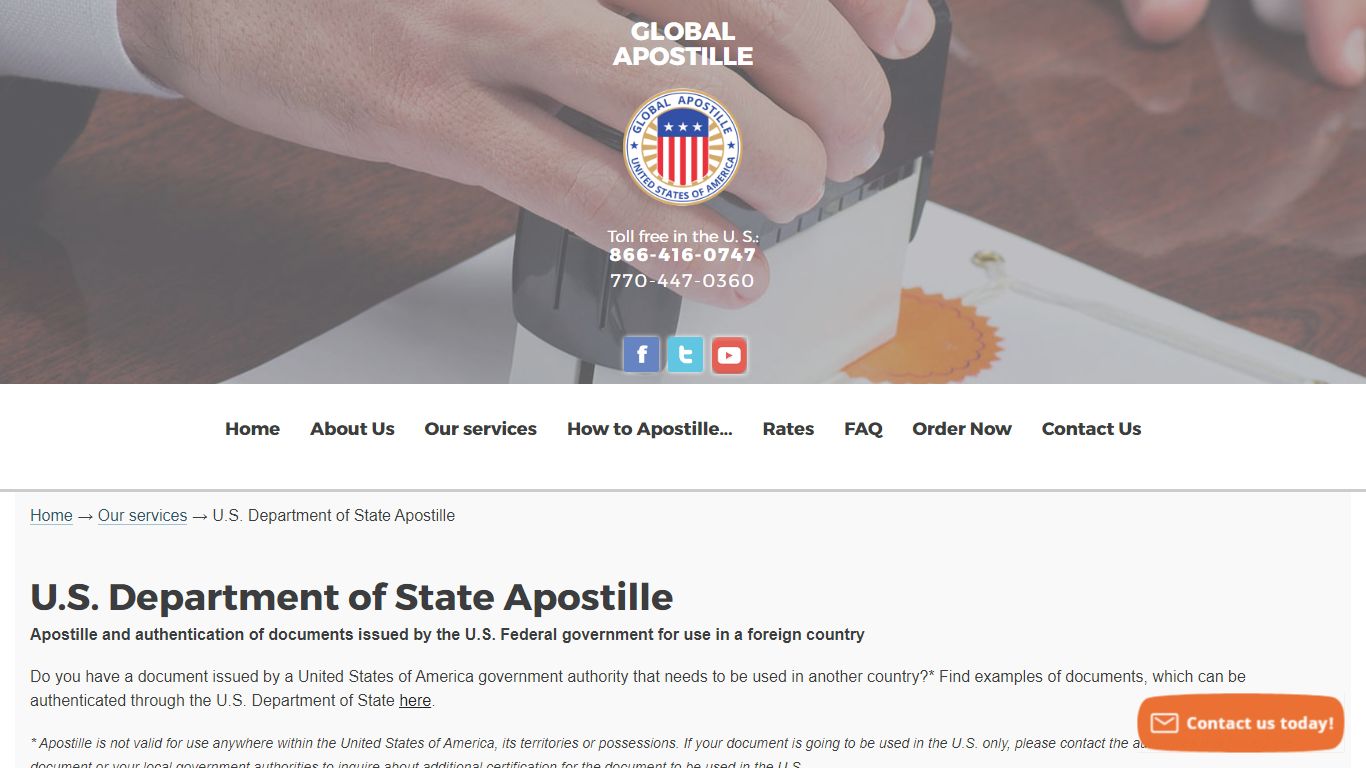 U.S. Department of State Apostille