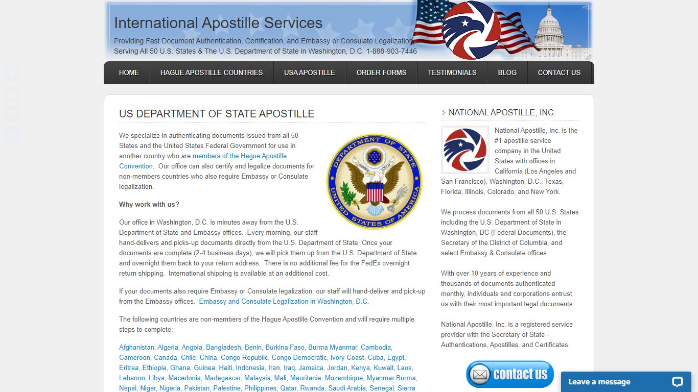 US Department of State Apostille - International Apostille